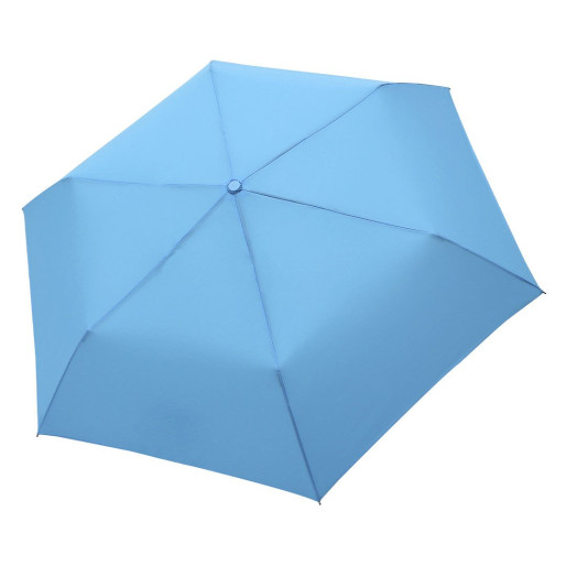 CAMPOS PLUS, foldable umbrella, manual opening, sky blue