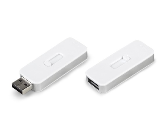 IMEMORY, USB Flash Memory, 4GB, White