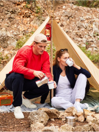 Fruit of the Loom, Premium Elasticated Cuff Jog Pants, premium trenerka sa ranflom, crna