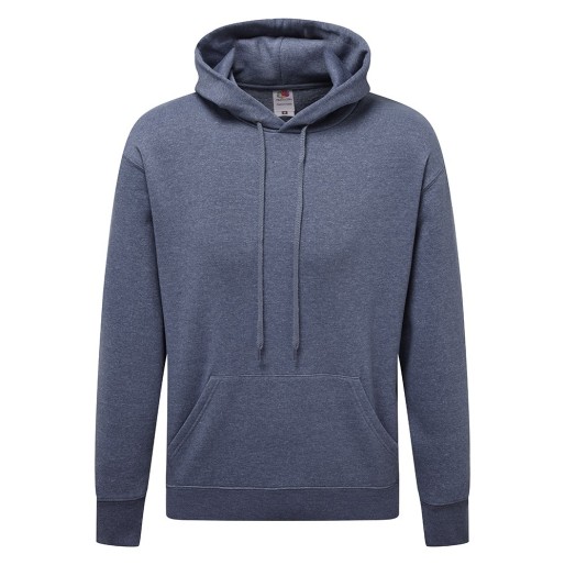 Fruit of the Loom, PREMIUM HOODED SWEAT, duks sa kapuljačom, retro melirana teget