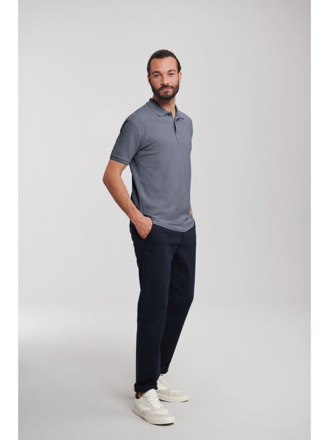 Russell Authentic Eco Polo muška majica tamno siva XS