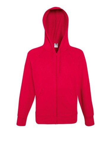 Fruit of the Loom, Lightweight Hooded Sweat Jacket, muški duks sa kapuljačom, crvena , M