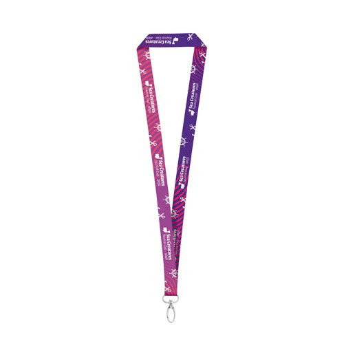 MANILA. Polyester sublimation lanyard with carabiner