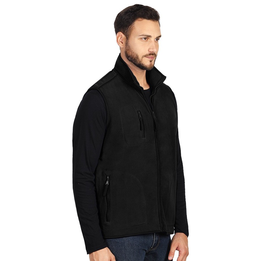 POLARIS VEST, prsluk od brušenog flisa, crni