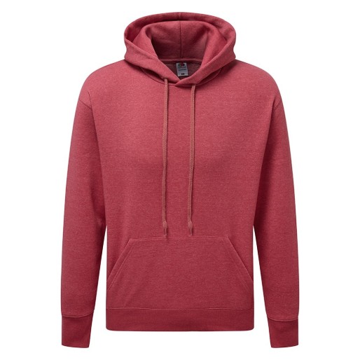 Fruit of the Loom, PREMIUM HOODED SWEAT, duks sa kapuljačom, retro melirana burgundi
