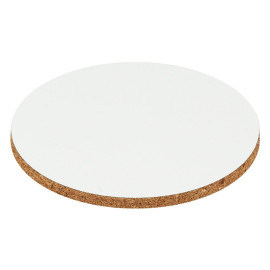 SUBLI WHITE ROUND, sublimation coaster, white