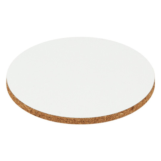 SUBLI WHITE ROUND, sublimation coaster, white