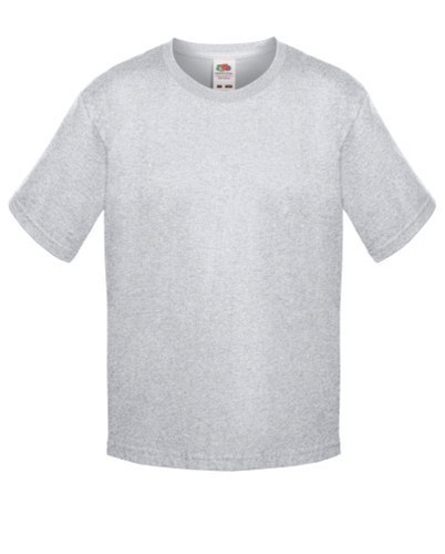 Fruit of the Loom, Sofspun, Men's Cotton Short Sleeve T-Shirt, Ash Gray, 12-13