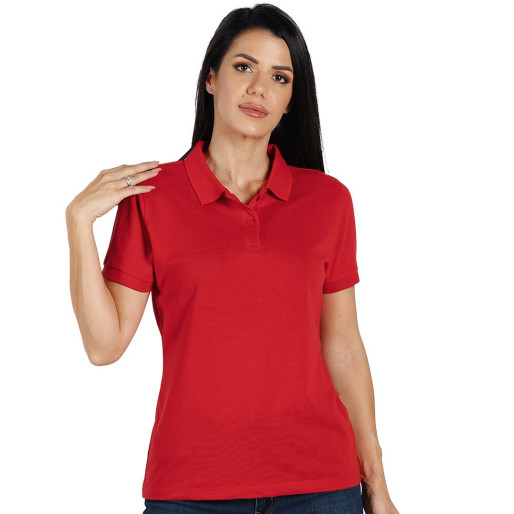 GO GREEN LADY, ženska polo majica, 180 g/m2, crvena