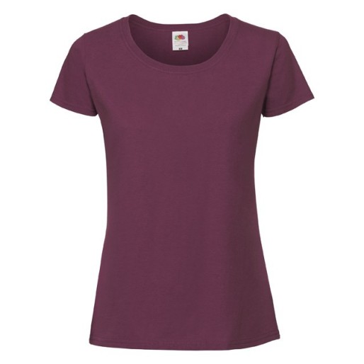 Fruit of the Loom, Ladies Iconic Ringspun Premium T, Women's T-shirt, Burgundy, M