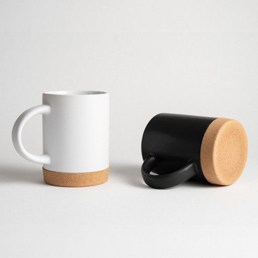 JAVA, keramička šolja sa dnom od plute, 300 ml, bela