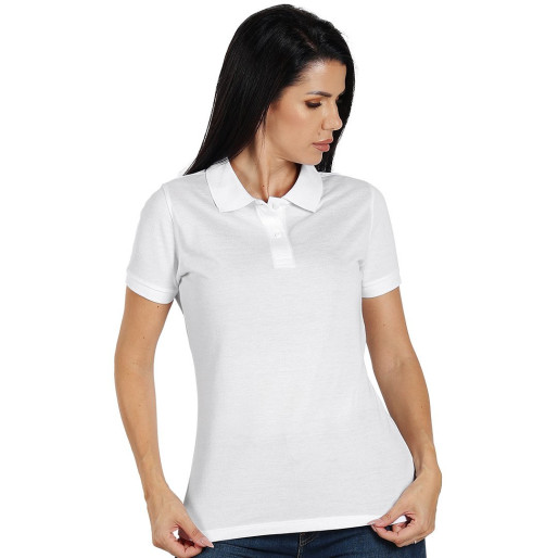 GO GREEN LADY, women's polo shirt, 180 g/m2, white
