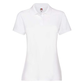 Fruit of the Loom, Ladies Premium Polo, ženska premium polo majica, bela, S