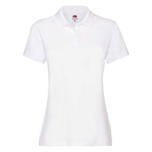 Fruit of the Loom, Ladies Premium Polo, ženska premium polo majica, bela, S