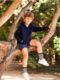 Fruit of the Loom, Kids Lightweight Hooded Sweat, children's hooded sweatshirt, black, 7-8