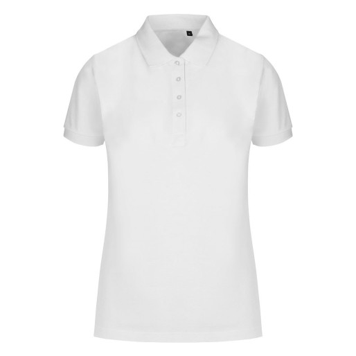GO GREEN LADY, women's polo shirt, 180 g/m2, white