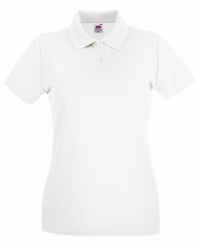 Fruit of the Loom, Ladies Premium Polo, ženska premium polo majica,bela , L