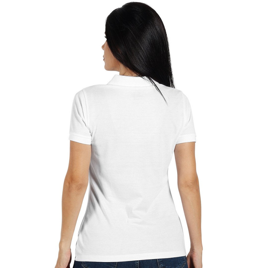 GO GREEN LADY, women's polo shirt, 180 g/m2, white