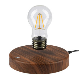 TESLA, magnetna levitirajuća lampa, braon