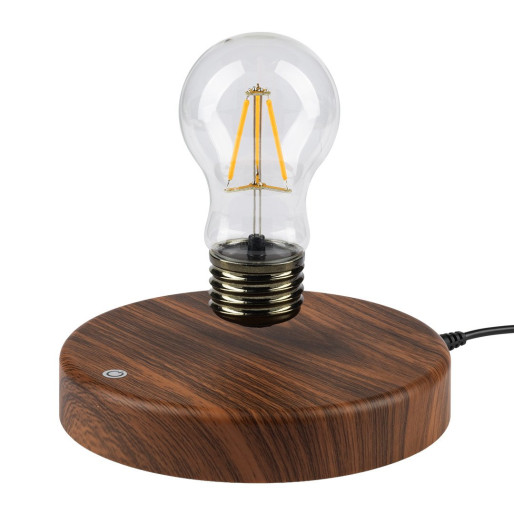 TESLA, magnetna levitirajuća lampa, braon