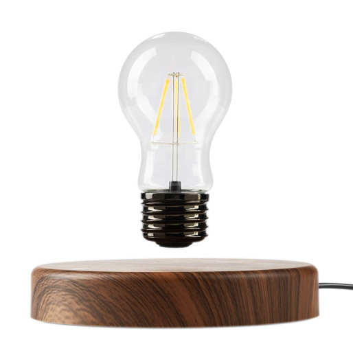 TESLA, magnetna levitirajuća lampa, braon