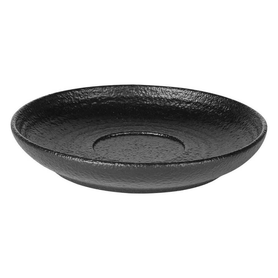 TRIBECA MINI, set of two stoneware espresso cups and saucers, 2 x 90 ml, black
