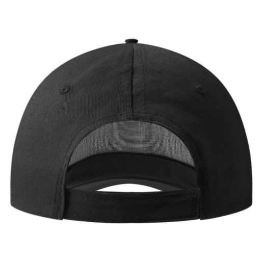 JUNIOR, kids' cap with 5 panels, velcro back closure, black