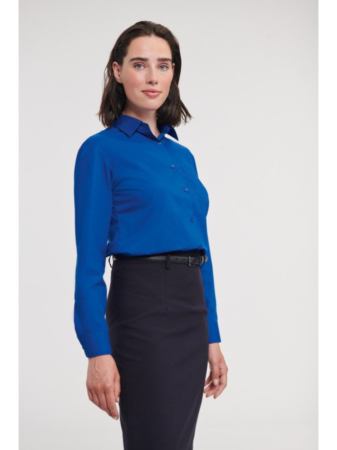 RUSSELL ženka košulja strukirana sa dugim rukavima POLYCOTTON EASY CARE POPLIN