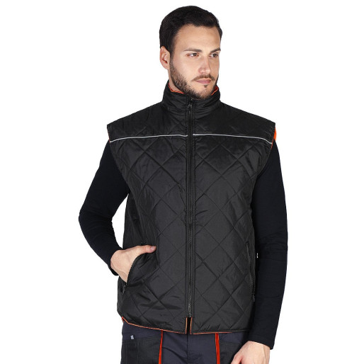 SAFETY DUO, reversible unisex safety vest, neon orange