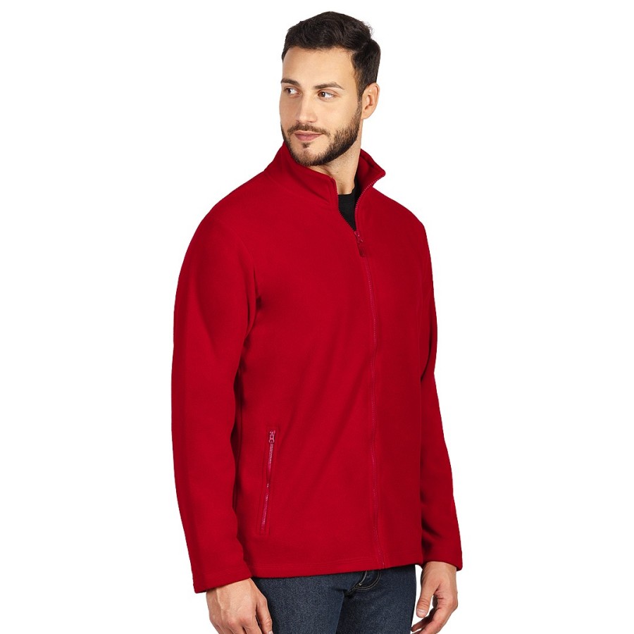 GLECHER, unisex polar fleece sweatshirt, red