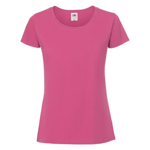 Fruit of the Loom, Ladies Iconic Ringspun Premium T, women's T-shirt, fuchsia, XL