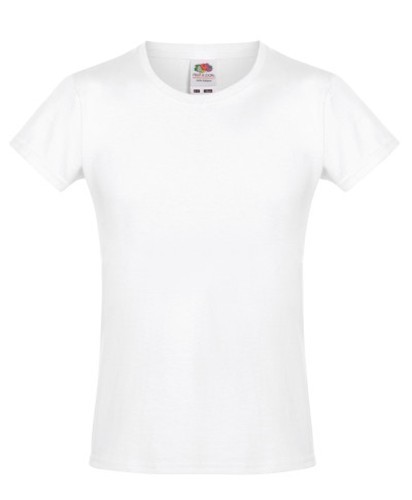 Fruit of the Loom, Sofspun, women's cotton cotton T-shirt, white, 5-6
