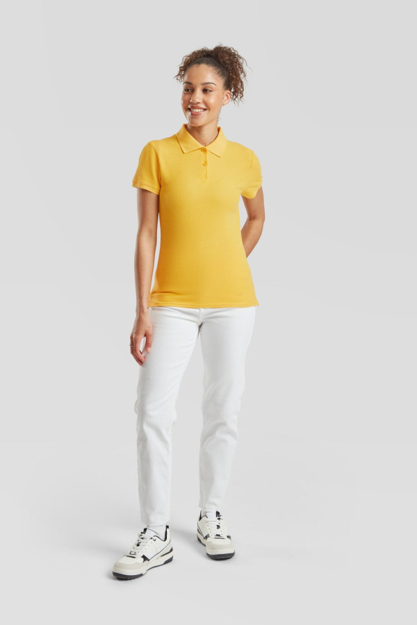 Fruit of the Loom, Ladies Premium Polo, ženska premium polo majica, suncokret žuta, XS