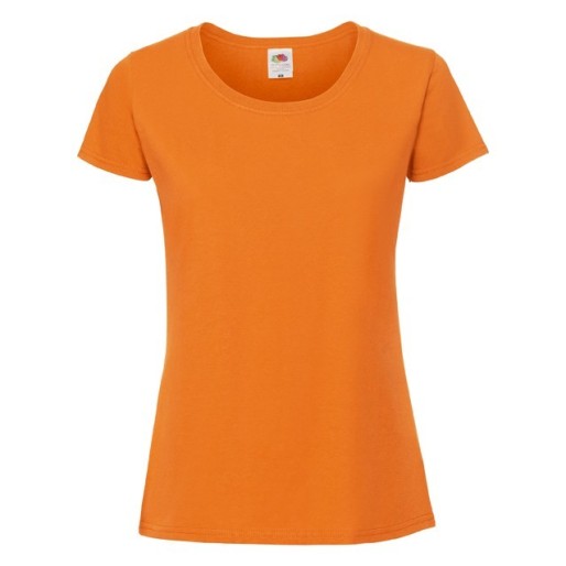 Fruit of the Loom, Ladies Iconic Ringspun Premium T, women's T-shirt, orange, 2XL