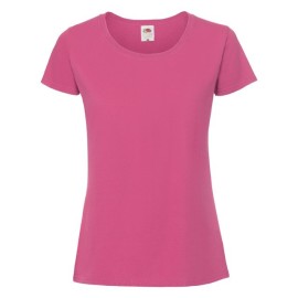 Fruit of the Loom, Ladies Iconic Ringspun Premium T, women's T-shirt, fuchsia, 2XL