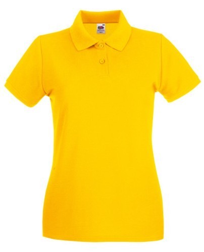 Fruit of the Loom, Ladies Premium Polo, ženska premium polo majica, suncokret žuta, 2XL