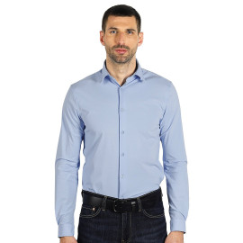 COLLINS LSL MEN, men's long sleeve shirt, sky blue