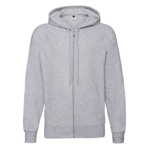 Fruit of the Loom, Lightweight Hooded Sweat Jacket, muški duks sa kapuljačom, pepeljasto siva , XL