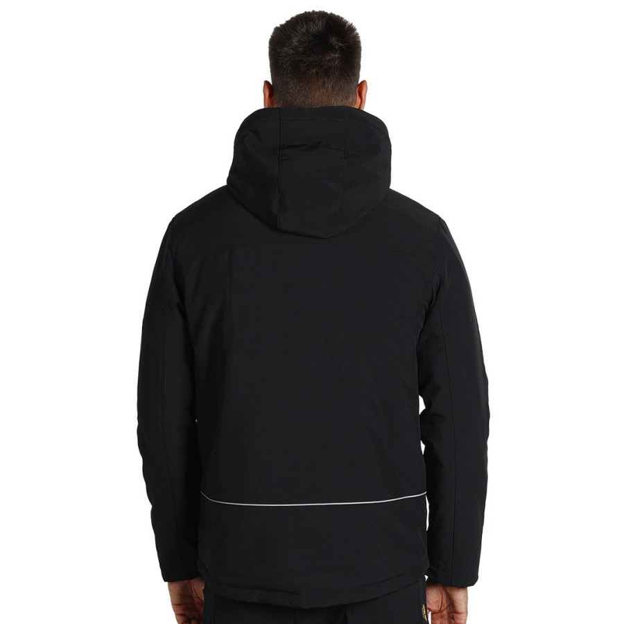 TROOPER, softshell jacket with detachable hood, black