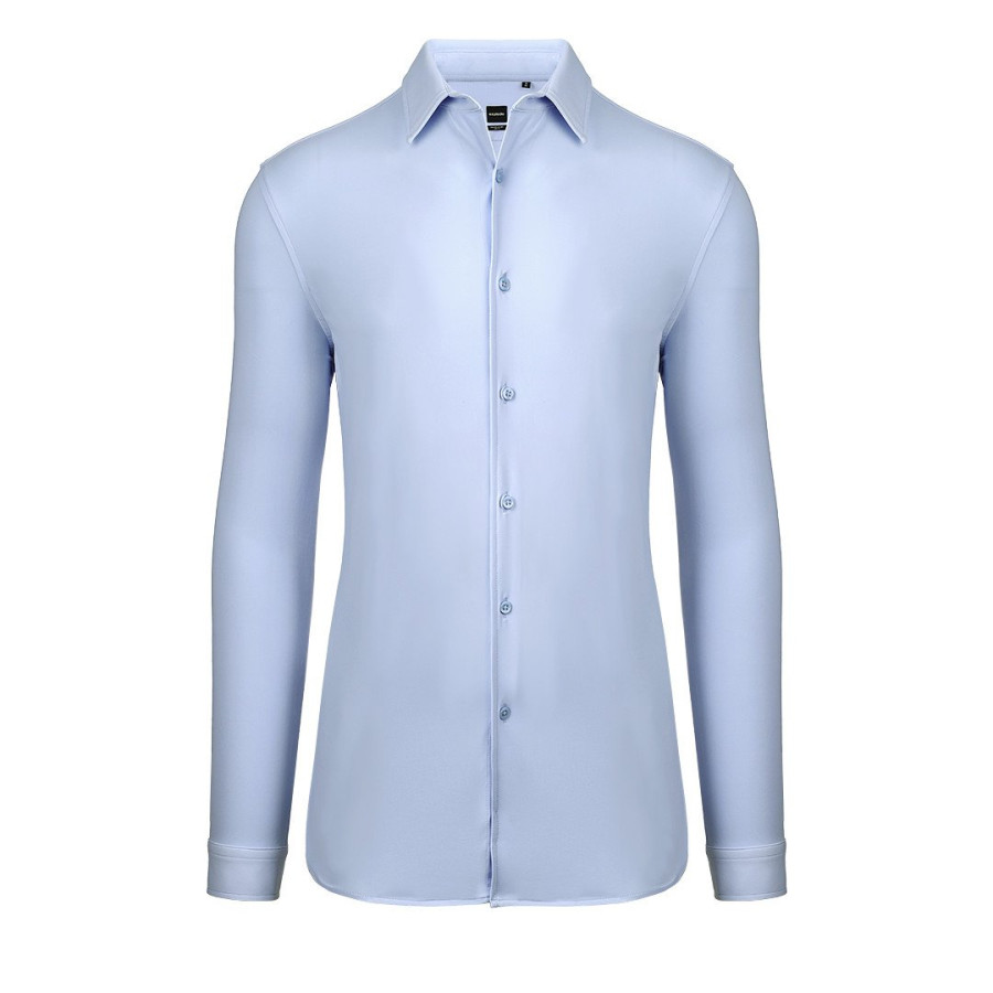 COLLINS LSL MEN, men's long sleeve shirt, sky blue