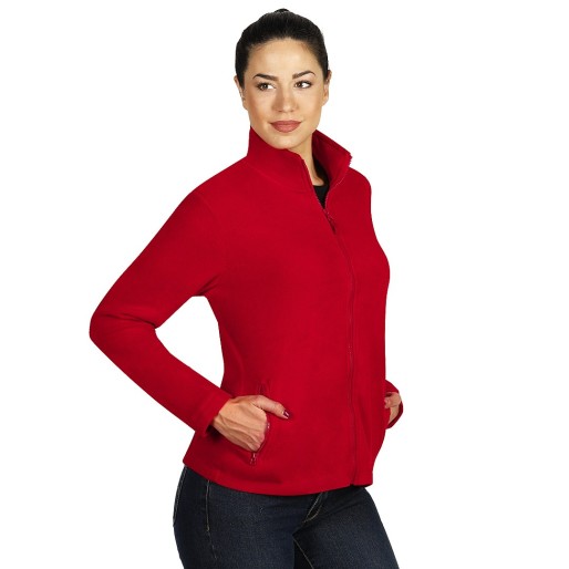 GLECHER LADY, women's polar fleece sweatshirt, red