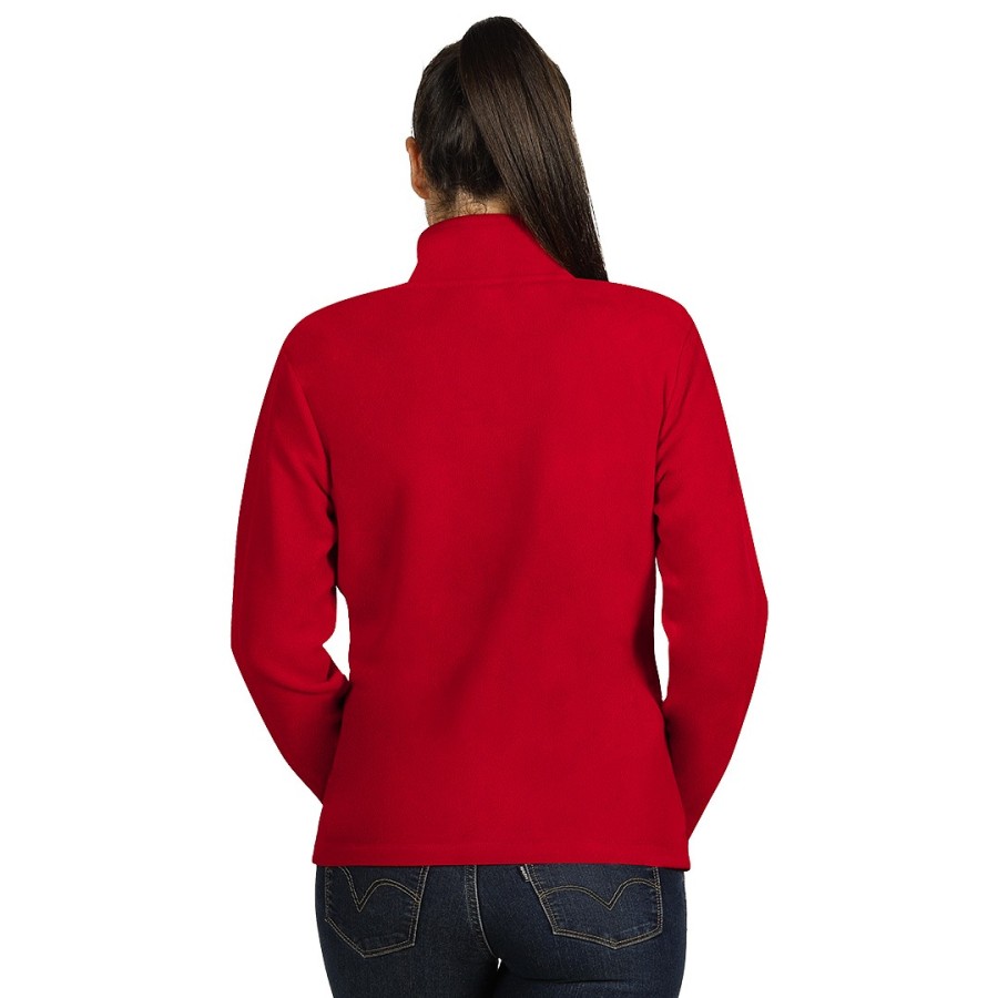 GLECHER LADY, women's polar fleece sweatshirt, red