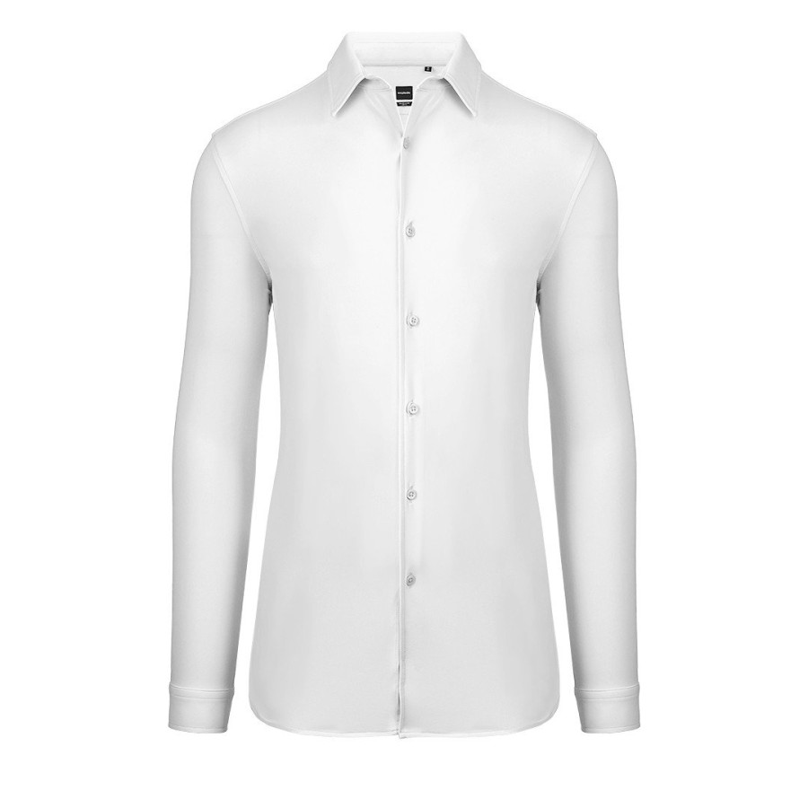 COLLINS LSL MEN, men's long sleeve shirt, white