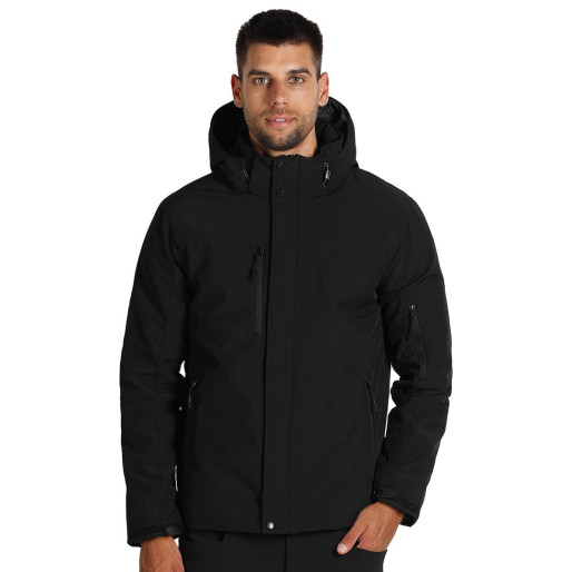 TROOPER, softshell jacket with detachable hood, black
