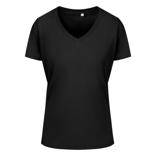 TARGET V LADY, ženska pamučna majica, v-izrez, 160 g/m2, crna