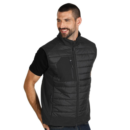PARKER VEST, workwear bodywarmer, black