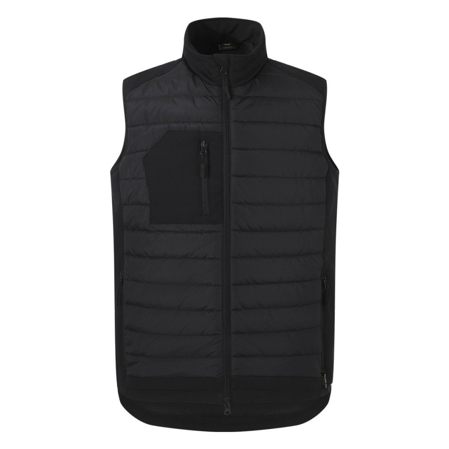 PARKER VEST, workwear bodywarmer, black