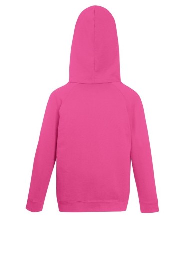 Fruit of the Loom, Kids Lightweight Hooded Sweat, children's hooded sweatshirt, fuchsia, 5-6