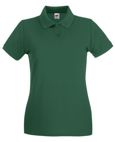 Fruit of the Loom, Ladies Premium Polo, women's premium polo shirt, forest green, M