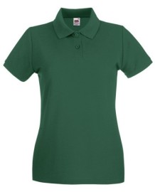 Fruit of the Loom, Ladies Premium Polo, women's premium polo shirt, forest green, L